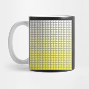 Yellow and Gray Heart Pattern Gradient Colors Mug